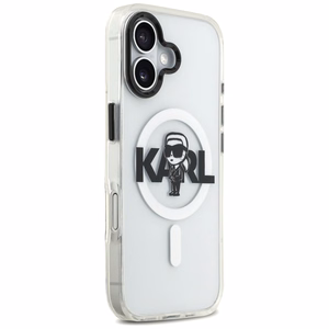 Karl Lagerfeld IML Karl Sketch Logo Magnetinis dėklas telefonui iPhone 17 - permatomas