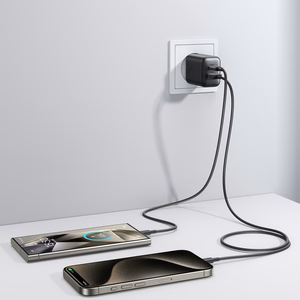 Įkroviklis Joyroom (JR-TCF13) (1xUSB-C; 1xUSB; 3A 25W) juodas