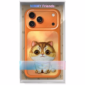 Nimmy Big Eyed Pet 2.0 Cat deklas iPhone 17 Pro - oranzinis