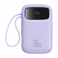 Išorinė baterija Baseus QPow 2 10000mAh 30W 2xUSB-C (violetinė)