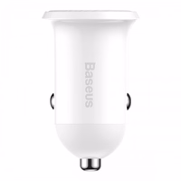 Automobilinis įkroviklis Baseus "Grain Pro" baltas 4.8A (2xUSB)