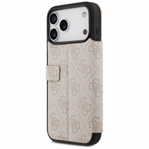 Guess Book 4G Metal Logo dėklas telefonui iPhone 17 Pro Max - rožinis