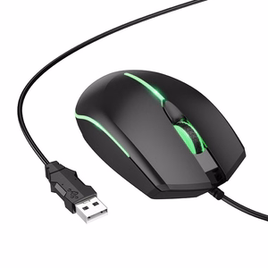 Laidinė žaidimų pelė Hoco USB A 2400 dpi GM37 juoda