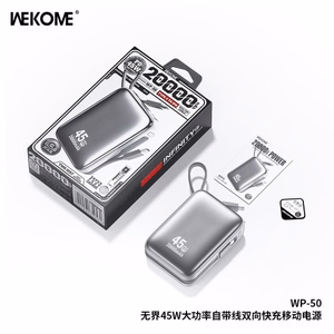 Išorinė baterija WK Design „WP-50“ balta 20000mAh (45W)