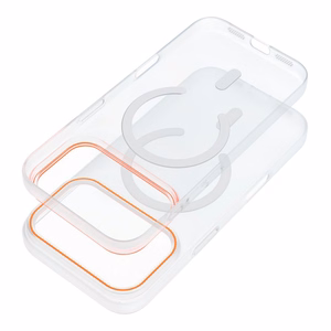 Dėklas GO ORANGE suderinamas su MagSafe skirtas IPHONE 17 skaidrus