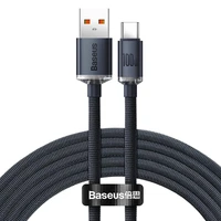Baseus kabelis (m) Crystal Shine USB - USB-C 2,0 m 100W juodas (m)
