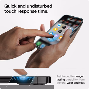 Spigen Glas.tR EZ Fit grūdintas stiklas iPhone 13 / 13 Pro / 14 / 16e – 2 vnt.