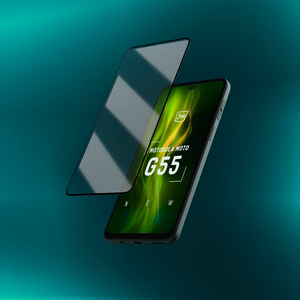 Grūdintas stiklas 3mk HardGlass Max Lite Black Motorola Moto G55 5G