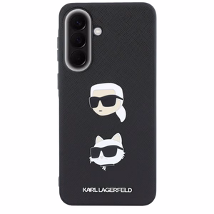 Karl Lagerfeld dėklas su Karl&Choupette Heads Pins&Logo Samsung Galaxy A57 5G, juodas