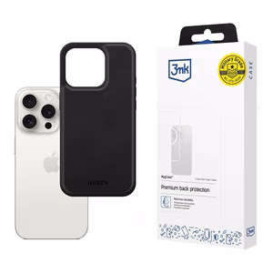 Чехол 3mk Hardy Apple Silky Leather MagCase для Apple iPhone 15 Pro Max - чёрный