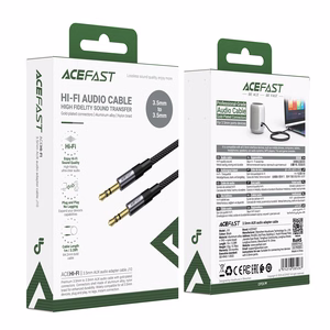 Acefast J10 AUX laidas mini jack 3.5mm 1m - juodas