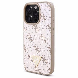Guess New 4G Triangle dėklas telefonui iPhone 16 Pro - baltas