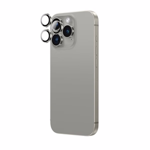 AmazingThing AR Aluminum 3 Lens Glass с рамкой для камеры для iPhone 16 Pro / 16 Pro Max - серый