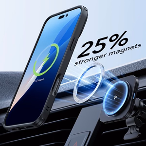 ESR Classic Hybrid Kickstand Halolock MagSafe komplektas su apsauginiu stiklu iPhone 16 - juodas