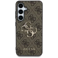 Guess didelis 4G logotipo dėklas Samsung Galaxy S25 rudas