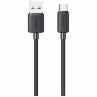 Laidas USAMS KY Series US-SJ698 3A USB-C į USB-A 3m juodas