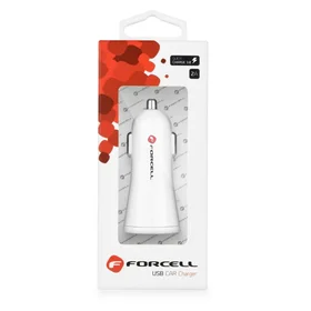 FORCELL F-ENERGY TFK-CC-095 automobilinis įkroviklis USB A QC3.0 2,4A baltas