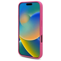 Karl Lagerfeld Silikoninis dėklas telefonui su Choupette galvos atspaudu MagSafe iPhone 16 - fuksija