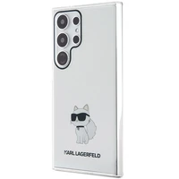 Karl Lagerfeld IML Choupette dėklas telefonui Samsung Galaxy S24 Ultra - permatomas