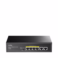 Cudy FS1006P tinklo komutatorius Fast Ethernet (10/100) Maitinimas per Eternetą (PoE) Juoda