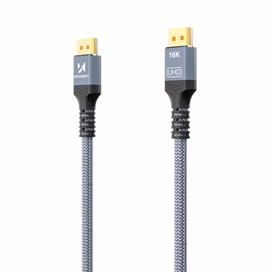 Wozinsky WPS-16AYL1S DisplayPort 2.1 kabelis VESA sertifikuotas 80 Gb/s 16K@60Hz 8K@120Hz 4K@240Hz HDR HDCP DSC 1m - juodas
