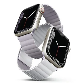 Uniq Revix dirželis Apple Watch 1/2/3/4/5/6/7/8/SE/SE2/Ultra 42/44/45/49mm - alyvinė-baltas