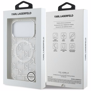 Karl Lagerfeld IML KL монограмма MagSafe чехол iPhone 17 Pro - белый