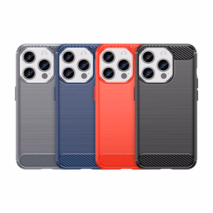 Lankstus anglies rašto dėklas telefonui iPhone 15 Pro Carbon Case - juodas