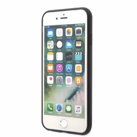 Karl Lagerfeld KLHCI8SAKICKCBK iPhone 7/8 / SE 2020 / SE 2022 juodas/juodas kietas dėklas Saffiano Karl&Choupette Galva