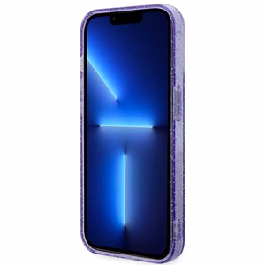 Guess GUHMP14LHCMCGU iPhone 14 Pro 6.1" violetinis/violetinis kietas dėklas Blizgučiai Auksas MagSafe