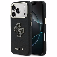 Guess FW dėklas su dervos logotipu iPhone 17 Pro - juodas
