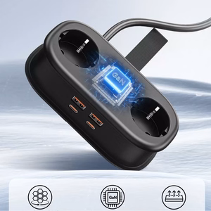 Orico AP3 20W GaN 5in1 maitinimo blokas 2x AC + 2x USB-A + 1x USB-C - juodas