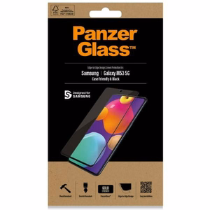 PanzerGlass E2E Regular apsauginis stiklas Samsung Galaxy M53 - su juodu rėmeliu