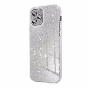 Blizgus dėklas telefonui HUAWEI P30 Lite sidabrinis