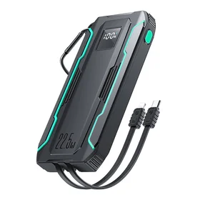"Powerbank Joyroom JR-L017" 10000 mAh, 22,5 W, su "Lightning" + USB-C kabeliu (juodas)