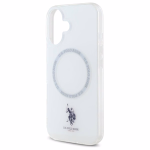 US Polo IML Ring MagSafe dėklas iPhone 16 - baltas