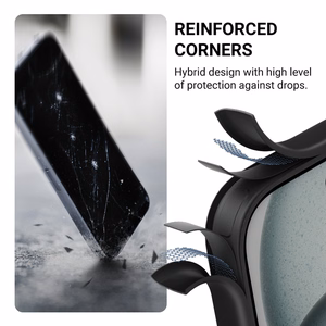 Crong Hybrid Frost MAG Cover dėklas su MagSafe, skirtas iPhone 16 Pro, juodas