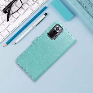 MEZZO knygos tipo dėklas telefonui XIAOMI Redmi Note 11 Pro / 11 Pro 5G su mandalos raštu, žalias