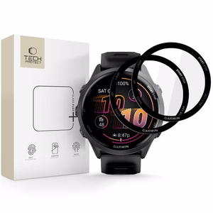 Tech-Protect Glass Flex+ 2 rinkinys hibridinis stiklas Garmin Forerunner 970 / 570 47 mm - Juodas