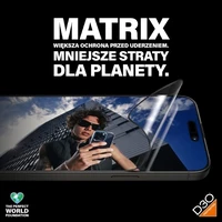 PanzerGlass Matrix Ultra-Wide-Fit hibridinis stiklas iPhone 15 Pro Max su pozicionieriumi