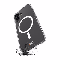 Puro Impact skaidrus D3O TPU+PC magnetinis dėklas telefonui iPhone 17 - permatomas