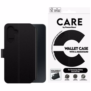 CARE by PanzerGlass Piniginė Dėklas M. Kickstand for Samsung Galaxy M17 5G / A17 / A17 5G - juodas