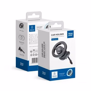 Магнитный автомобильный держатель телефона совместимый с MagSafe Blue Star SMART LOCK X1 воздуховод чёрный