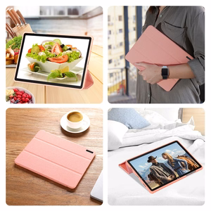 Dėklas Dux Ducis Domo Samsung X210/X215/X216 Tab A9 Plus 11.0/X230/X235/X236 Tab A11 Plus 11.0 rožinis