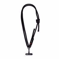 FORCELL F-DESIGN S10X165 kryžminė telefono virvelė su reguliuojamu ilgiu (maks. 82,5cm kilpoje) juoda