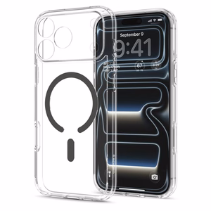 Spigen Ultra Hybrid MagSafe dėklas iPhone 18 Pro / 17 Pro, skaidrus grafitinis