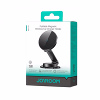 Automobilinis laikiklis Joyroom "JR-ZS408" Juodas (belaidis įkrovimas 15W) (magnetinis / lipnus pagrindas)