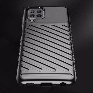 Thunder dėklas telefonui lankstus tvirtas atsparus TPU dėklas Samsung Galaxy A22 4G mėlynas