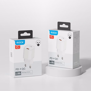 Rock sieninis įkroviklis T88 Sugar Cube Series GaN - Type C - QC 3.0 PD 33W 3A baltas