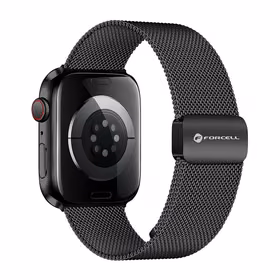 FORCELL F-DESIGN FA14 magnetinis nerūdijančio plieno dirželis APPLE laikrodžiui 38 / 40 / 41 mm juodas